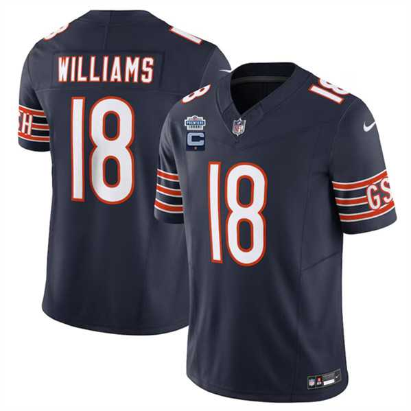 Men & Women & Youth Chicago Bears #18 Caleb Williams Navy 2024 F.U.S.E. With Draft Patch And 1-star C Patch Vapor Stitched Jersey,We sell and wholesale Men & Women & Youth Chicago Bears #18 Caleb Williams Navy 2024 F.U.S.E. With Draft Patch And 1-star C Patch Vapor Stitched Jersey on line form chian!